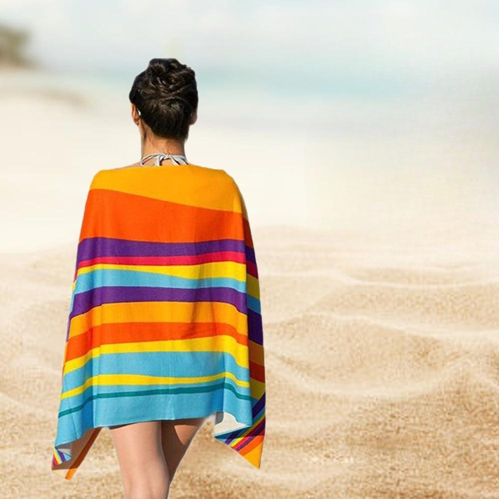 Microvezel Sneldrogende Strandhanddoek voor Zwemmen Sportschool Yoga Ultralichte Sport Handdoek met Zakken Super Absorberende Strandhanddoek Draagbaar