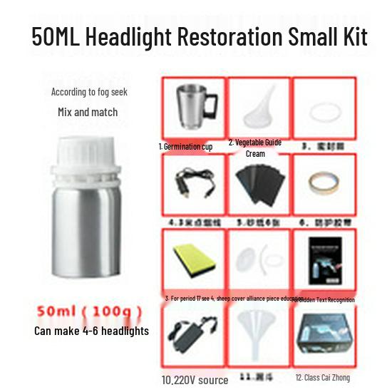 Car Headlight Restoration Kit 90G - Fix Yellowing, Blurriness, Scratches, & Cracks