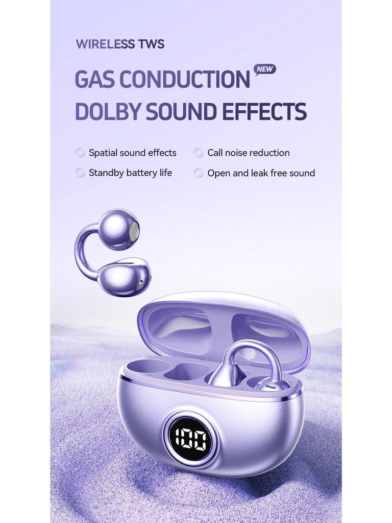 Wireless Non-In-Ear Bluetooth Earbuds, Open-Type, Comfortable Wear, No Pain
