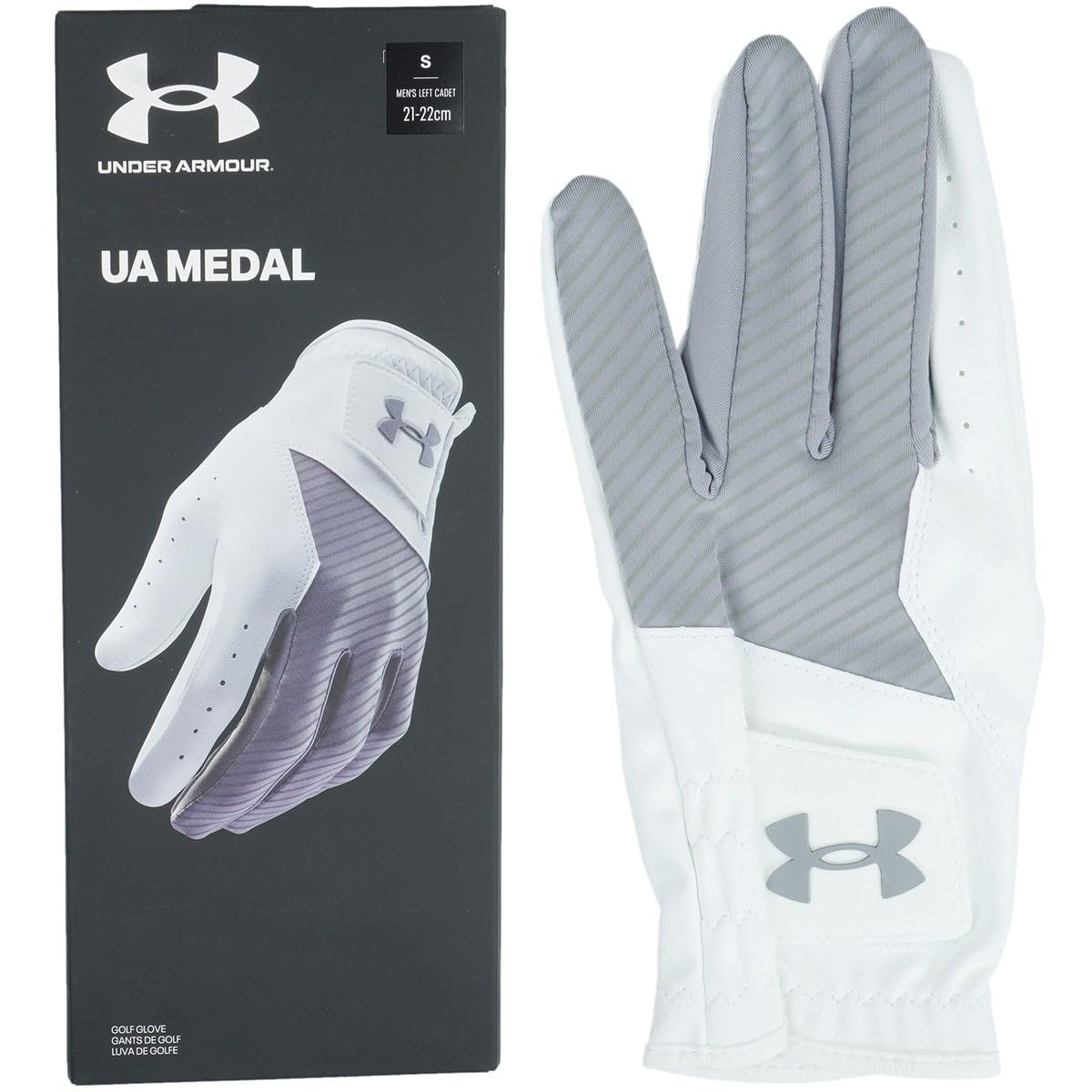 

Перчатка для гольфа UA Medal LLGC [Under Armor] Сталь/Белый/Сталь