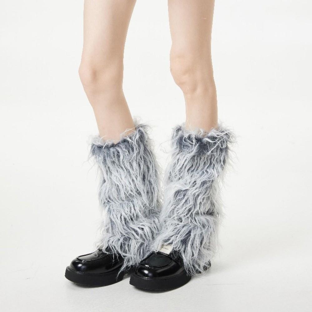 Foot Cover Faux Fur Leg Warmers Y2K Aesthetic Winter Leg Coverings Furry Leg Warmers  Spicy Girls