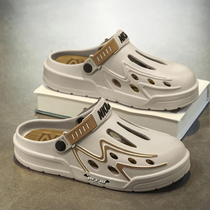 Men Slippers Summer New EVA Soft-soled Platform Slides Sandals Indoor Outdoor Walking Beach Shoes Flip Flops Mens Shoes Big Size