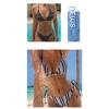 Women's Sexy Slim Fit Bikini Set, Tropical Print Halter Lace-up Triangle Swimsuit