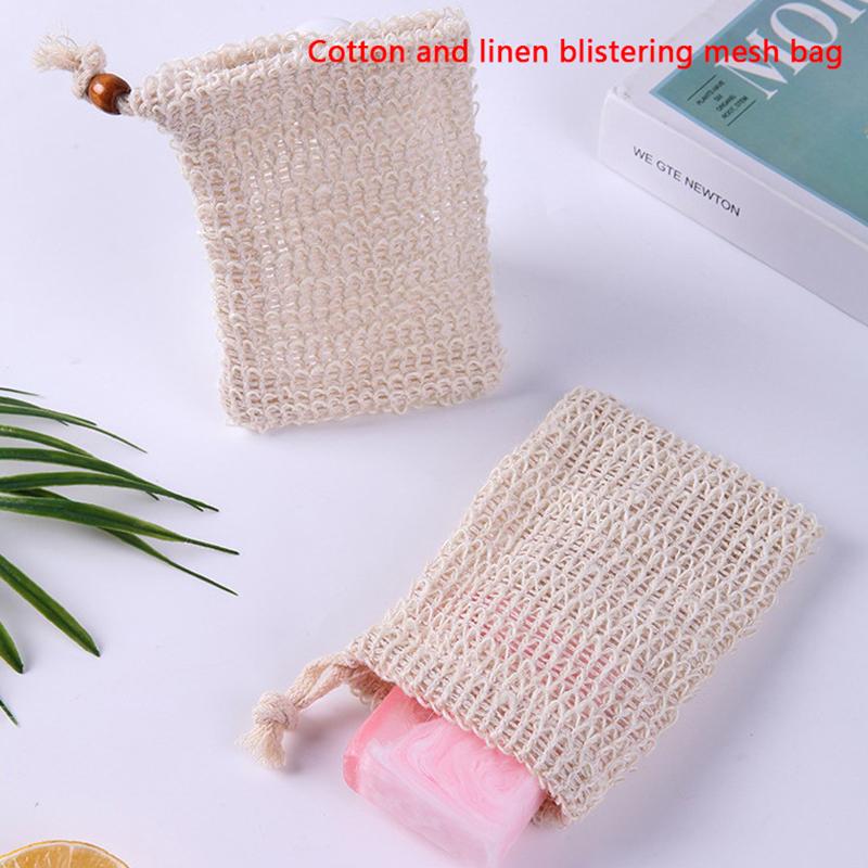 Pěnicí síťka na mýdlo Síťované sáčky Koupelové mycí pomůcky Čištění těla Pomůcka na pěnu Síťka Hloubkové čištění Domácí koupelna Exfoliační potřeby