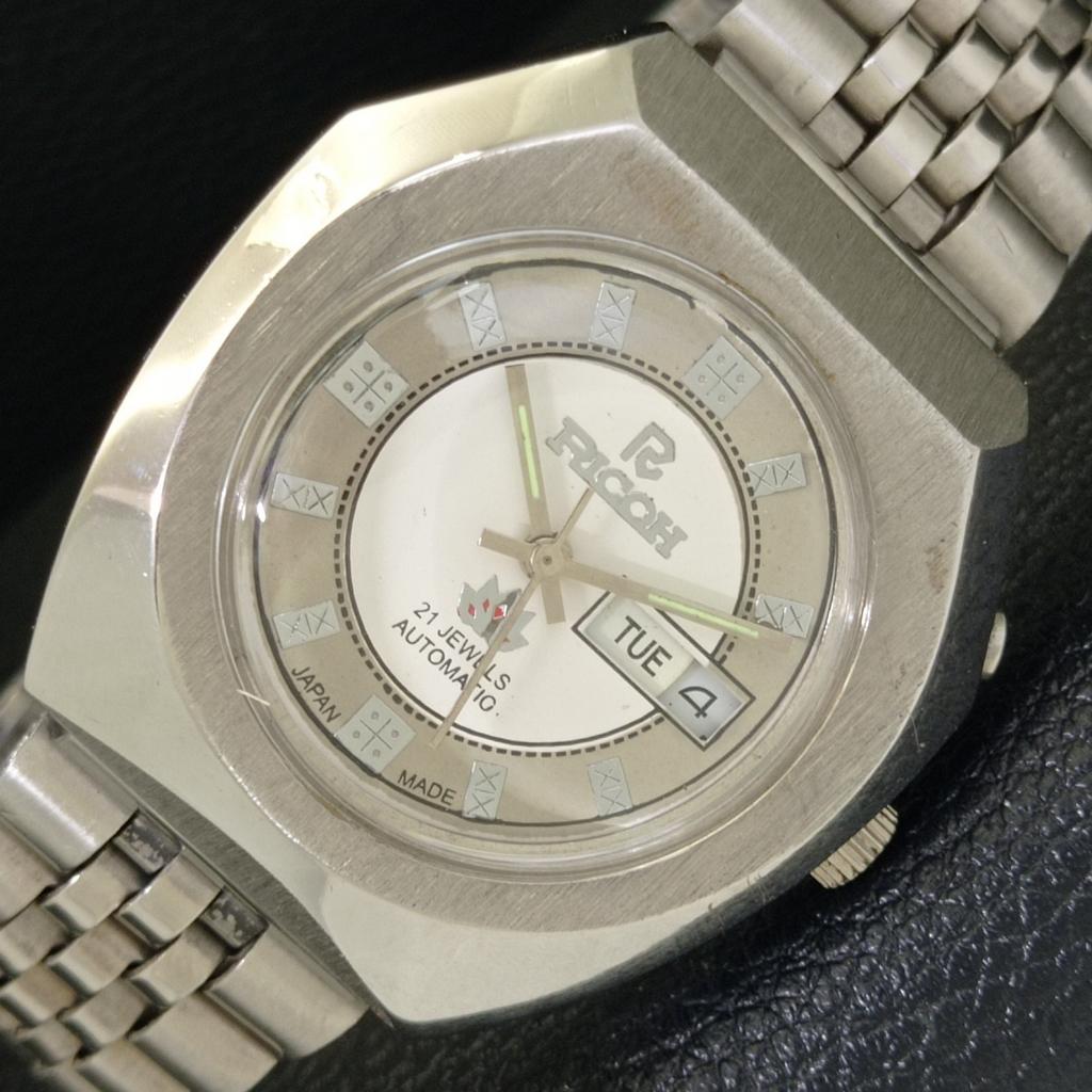 

ПОДЛИННЫЕ ВИНТАЖНЫЕ МУЖСКИЕ АВТОМАТИЧЕСКИЕ ЧАСЫ RICOH R31 ЯПОНИЯ СЕРЫЙ ЦВЕТ ЦИФЕРБЛАТА a500610-5 R153-a500610