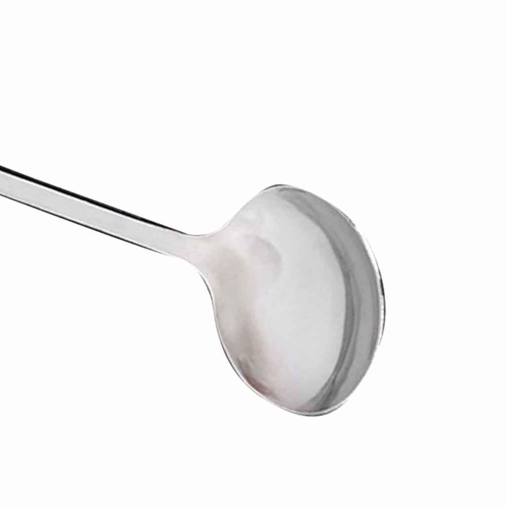 Coffee Spoon Stainless Steel Round Tea Dessert Sugar Stirring Spoon Long Handle for Cafe Kitchen