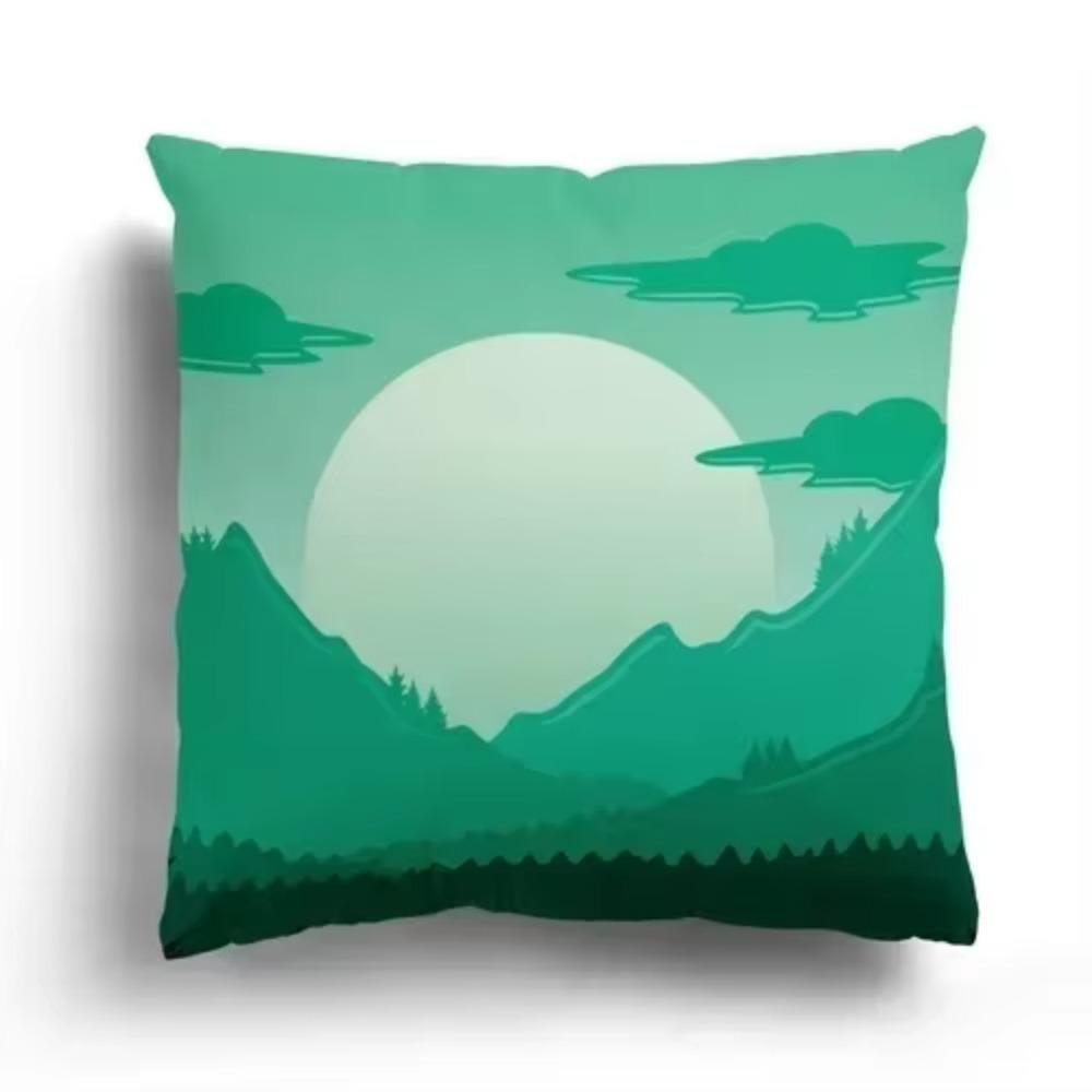 Cushion Cover Pillow  Autumn Scenery Home Decor Sofa Decorative