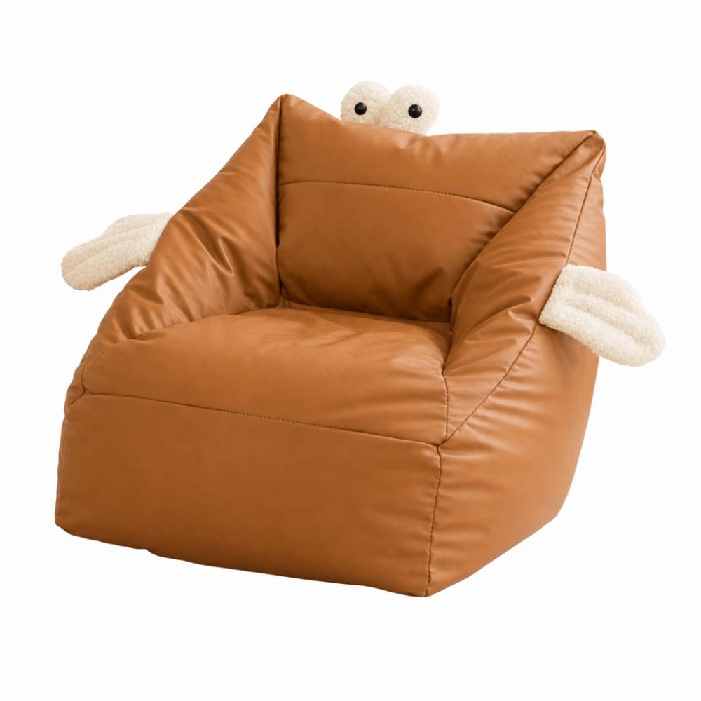Built-in Side Storage Pouch Soft Sofa Chair Ergonomic Curved Backrest Lazy Sofa Daily Leisure Seat