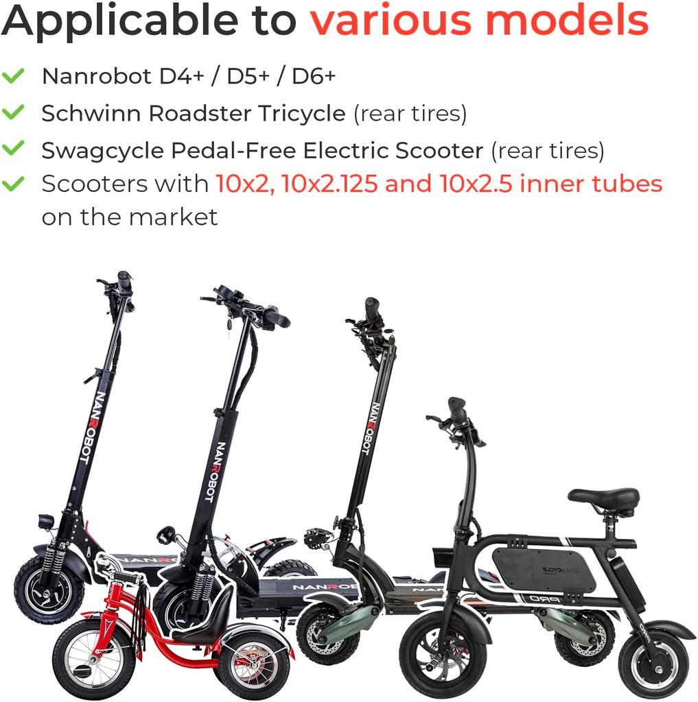 10*2/2.125/2.5 Nach außen 90 Grad Verstärkter Schlauch Ersatzschlauch für Nanrobot D4 D5 D6 Roller