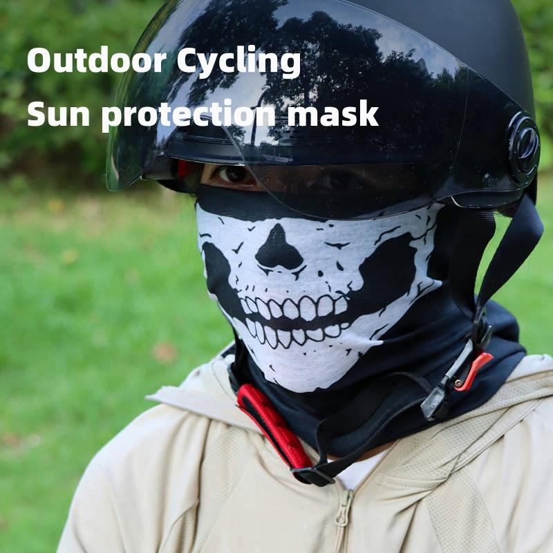 Cycling Men Scarf Halloween Ride Bandana Women Headscarf Ski Skull Half Face Mask Ghost Scarf Neck Hiking Scarves Masks