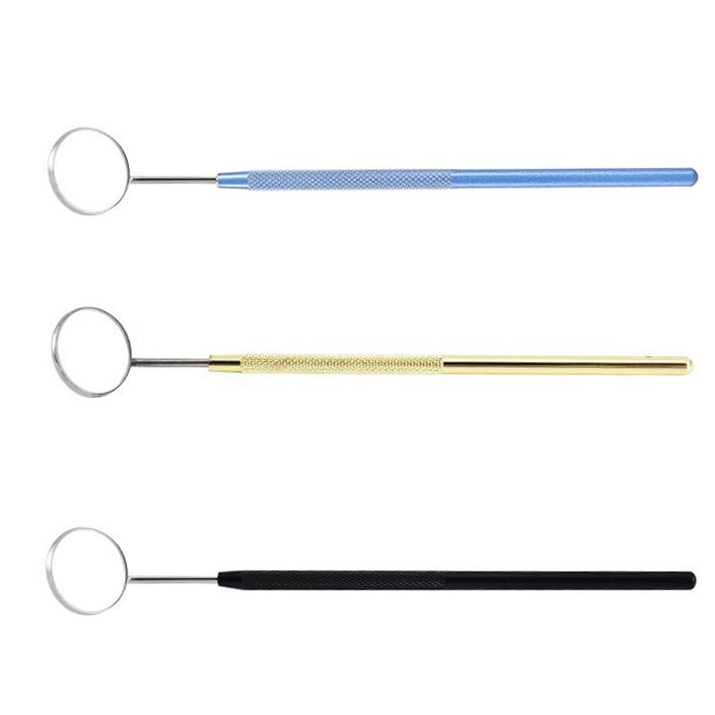Dental Mouth Mirror with Handle Stainless Steel Oral Cavity Mirror Dental Oral Care Mirror Dental Lab Tools