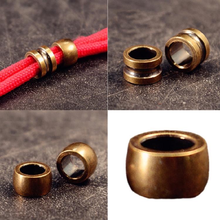 Mehrzweck-Kupfer-Kordelende-Anhänger für Paracord-Armbänder Halsketten Schlüsselanhänger Outdoor-Abenteuer-Schmuck