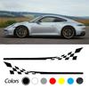 For Porsche 997 911 992  Taycan Panamera Boxster Accessories 2Pcs Car Side Door Stripe Skirt Racing Sticker Vinyl Sport Decal