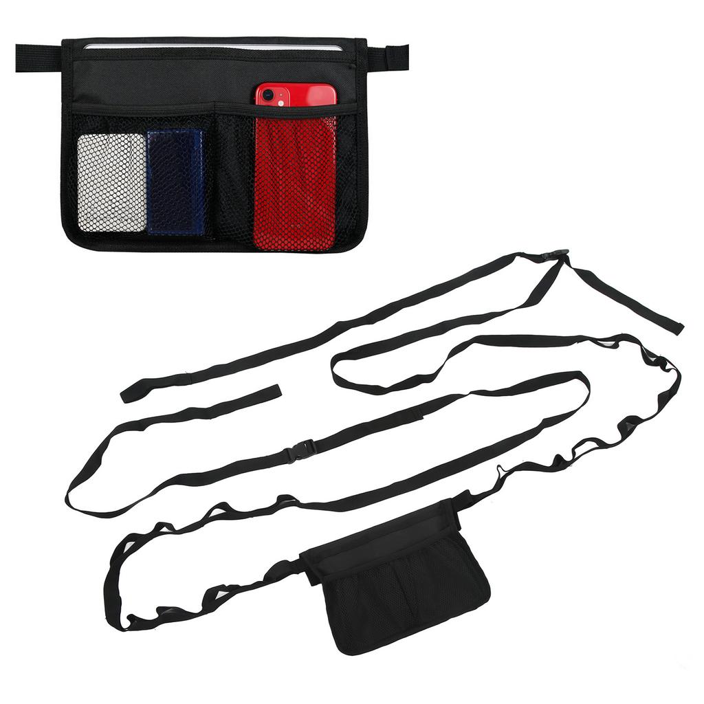 Wheelchair Side Storage Bag Organizer Waterproof Multi Pocket Armrest Pouch with Reflective Stripe Oxford Fabric for Walker Rollator Wheelchairs