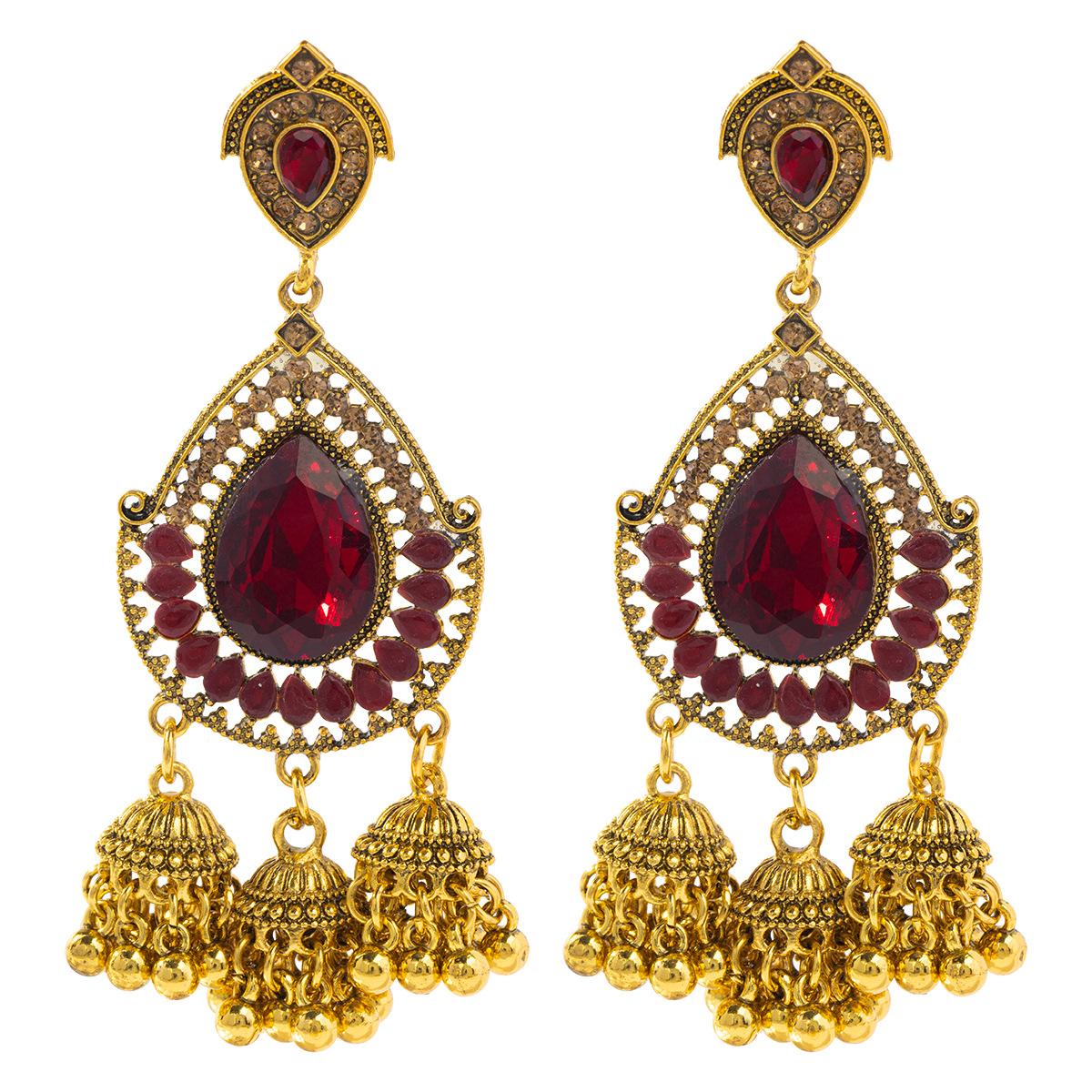 Этнические винтажные женские геометрические турецкие серьги джумка индийские украшения серьги с кисточками