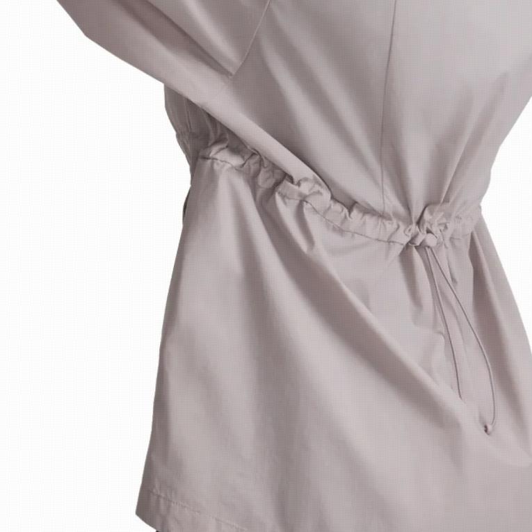 Under Armour Série de Treinamento Feminino UA Cinch Dry Leve com Capuz Durável Moda Jaqueta Feminina Alba-Cinza Rosa 1389502-009
