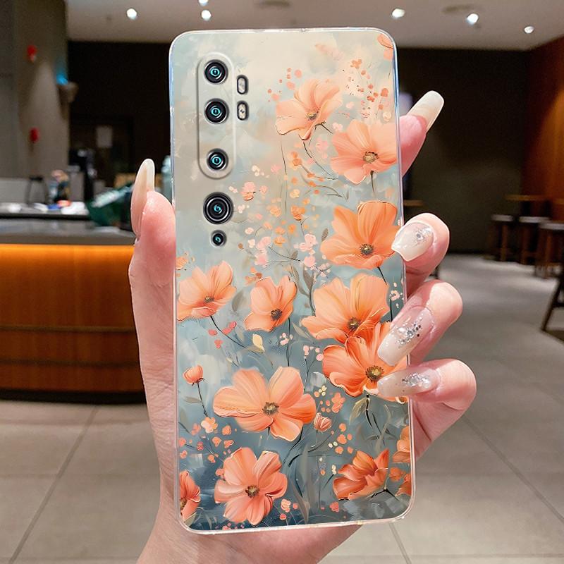 Phone Case For Xiaomi Mi cc9 Pro/Mi Note 10/Mi Note 10 Pro Butterfly Bow Protective Casing Transparent Soft Silicone TPU Cover
