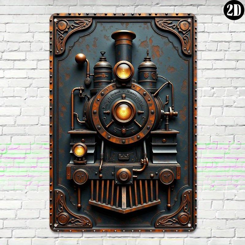 

SteamPunk Metal Tin Sign x Inch Vintage Industrial Wall Decor for Bar Garage Office Retro Metal Art Hanging Sign 20x30cm