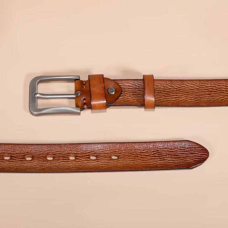 Pure Cowhide Retro Tree Paste Leather Belt Men's Casual Cowhide Belt Men's