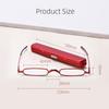 Unisex Pocket Reading Glasses Slim Mini Metal Readers with Pen Tube Case Reader Eyeglasses Diopter +1.0/1.5/2.0/2.5 Dropshipping