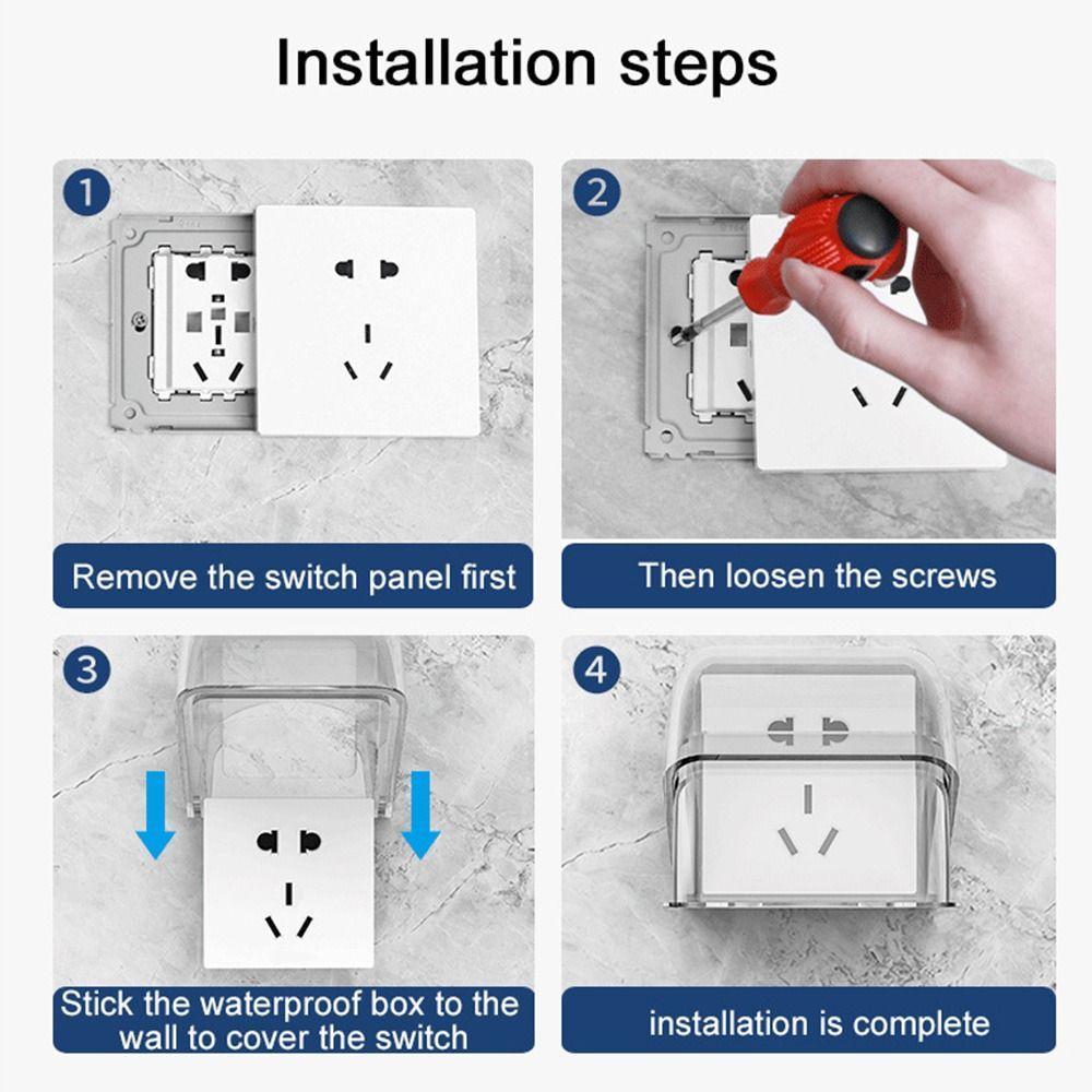Electric Plug Rainproof Cover 86 Type Switch Protective Cover Socket Waterproof Box Outdoor Wall-mounted Rainproof Cover Box
