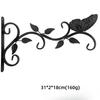 Wrought Iron Hanging Flower Pot Basket Plant Brackets Flowerpot Hanger Basket Outdoor Wall Mount Planter Hook Garden Decoration