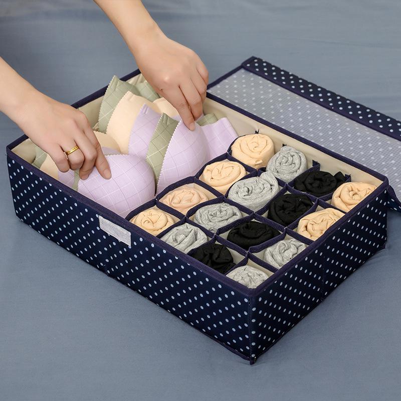 Three-in-One Underwear and Sock Organizer with Lid