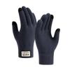 Men's Winter Fleece-Lined Knitted Cycling Gloves - Warm, Thick, Woolen, Touchscreen Compatible