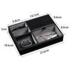 Men's Valet Tray Desktop PU Leather Wood Tray Organizer Jewelry Box Nightstand Organizer For Phone Keys Wallet Glasses Multifun