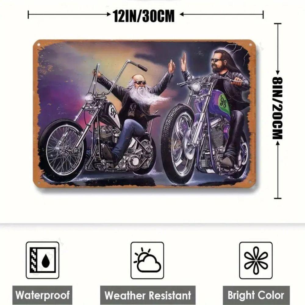 Moto metal interior plaque in the garage in the bar on the wall 20x30cm