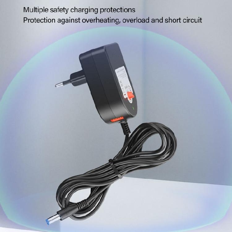 3-12V Adjustable Power Supply Adapter 36W with Overloads Protections 14 Interchangeable Connectors Charger