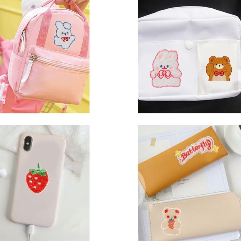 8 Pcs Cartoon Animal Iron On Patches Applique Patches Sheep Repair Patches Embroidery Patches for Clothes Bag Decoration