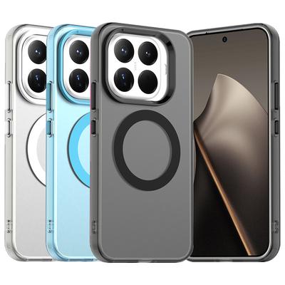 Magnetische kabellose Ladehülle für Xiaomi 15T Pro Mi 15T 5G Hülle Bonbonfarben Transparente Schale Fundas Coque