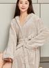 Coral Velvet Thickened Women's Bathrobe, Long Soft Nightgown, Couple's Robe, Comfortable Homewear