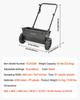 Walk-Behind Push Spreader, 50LBS Capacity, Drop Spreader with Hopper Grate, 18 in Spreading Width & 30 Settings, 10 in All Terrain Tires, Garden &