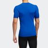 Adidas T Shirts Men's Dodger Blue Crew Neck Moderate Straight Fit EB9383