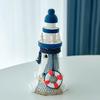 Retro Lighthouse Ornament Handmade Rustic Wooden Lighthouse Statue Coastal Table Centerpiece for Ocean Theme Party Beach House Decor