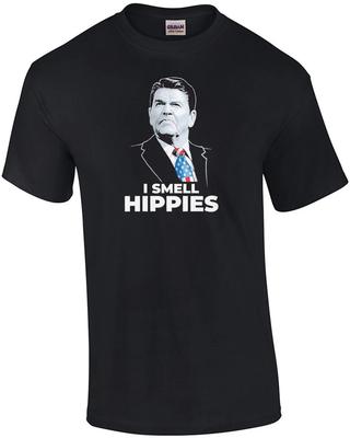 I Smell Hippies - Ronald Reagan T-shirt
