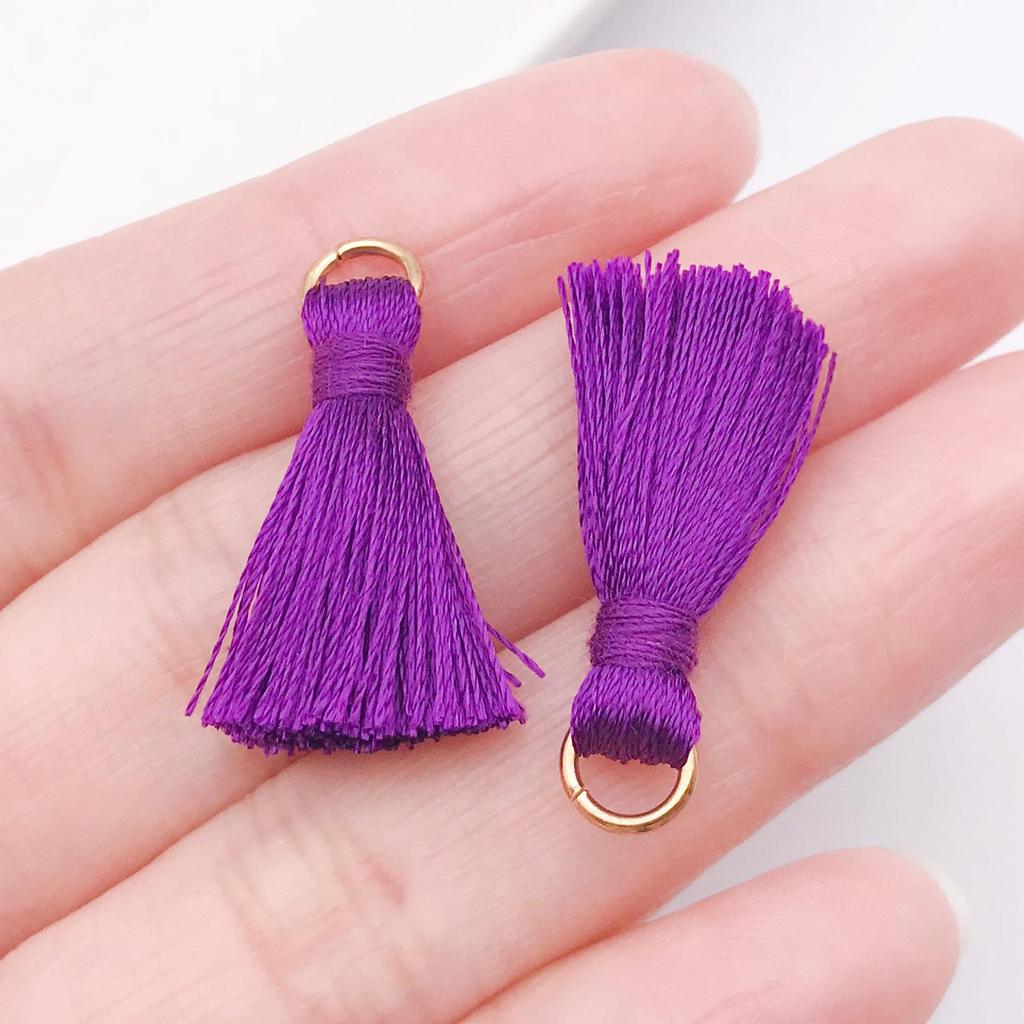 Multicolor Silk Thread Tassel Fan Pendant for DIY Clothing Accessories