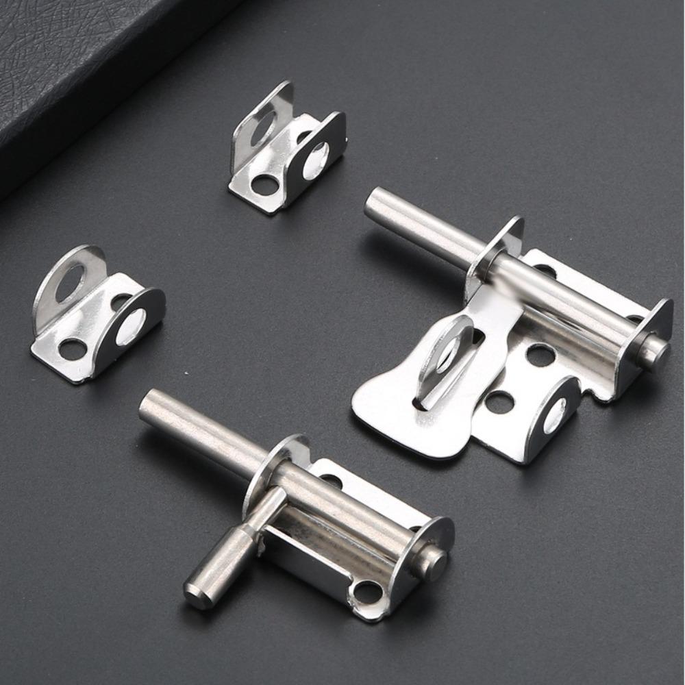 

Toilet Door Lock Sliding Bolts Latch Stainless Steel Hasp Lock Safety Door Latch Home B