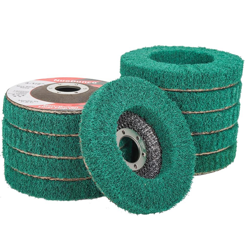 Nylon Fiber Flap Disc 4.5Inch 115mm Polishing Grinding Wheel Abrasive Buffing Grinding Discs for Rust Removal and Cleaning