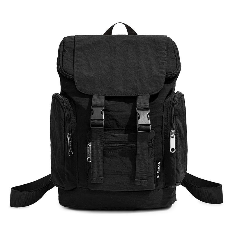 

2025 new fashion trendy cool backpack large capacity sports outdoor student schoolbag simple leisure travel backpack чёрный