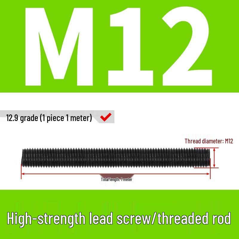 High-Strength Full Thread Screws and Rods: 8.8, 10.9, 12.9 Grade