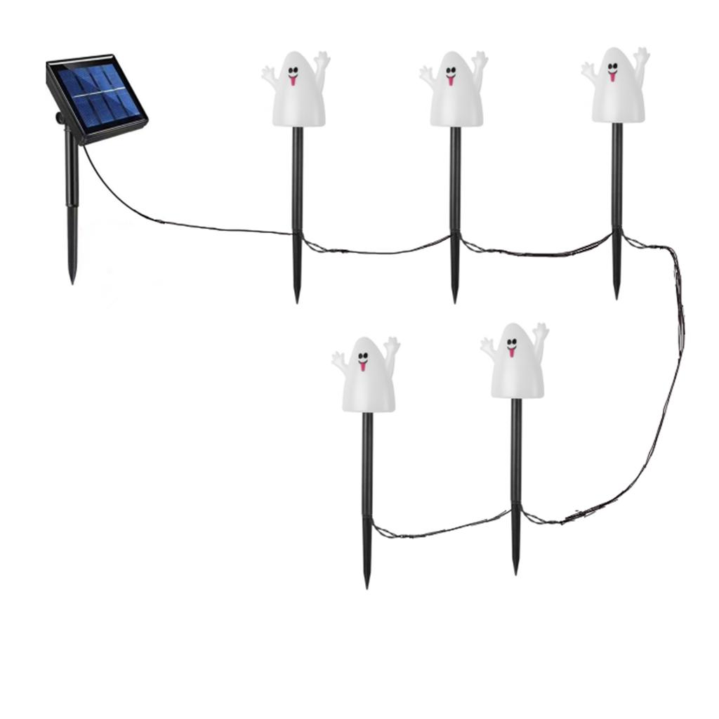 Solar Halloween Garden Lights – 6-Pack Waterproof LED & Stakes, Auto On/Off, 8-Hour Glow, Spooky Yard Decor For Trick-or-Treat