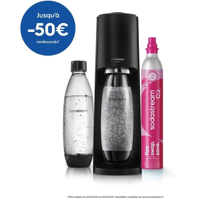 Sodastream Noir Machine À Gazéifier L'eau + 2 Bouteilles + 1 Cylindre - Terranlv - Image 6