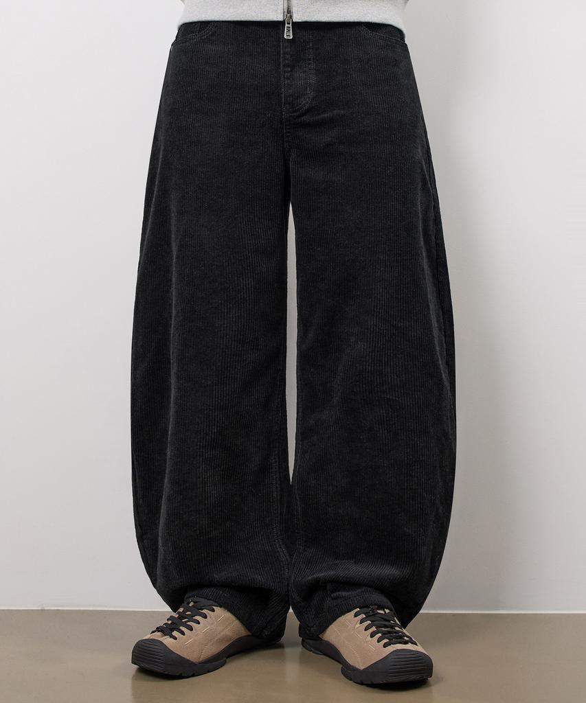 Dimiteulibeullaeg Essential Fade Wash Curved Pants_Corduroy Black