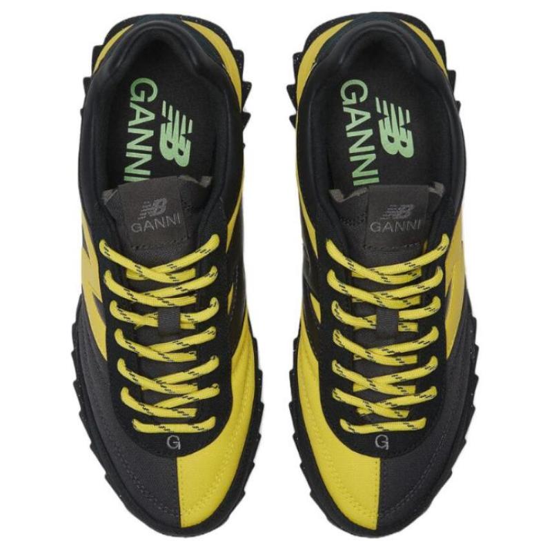 GANNI x New Balance Scarpe da Corsa Basse RC30 Uomo Nero Giallo Sneakers URC30GA