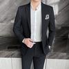 Herren Business Anzug Slim-fit Hochzeitsanzug Zweiteiliges Set XS-5XL Stilvoll Gutaussehend Alles-in-einem Bankett Hose Krawatte Beigeben