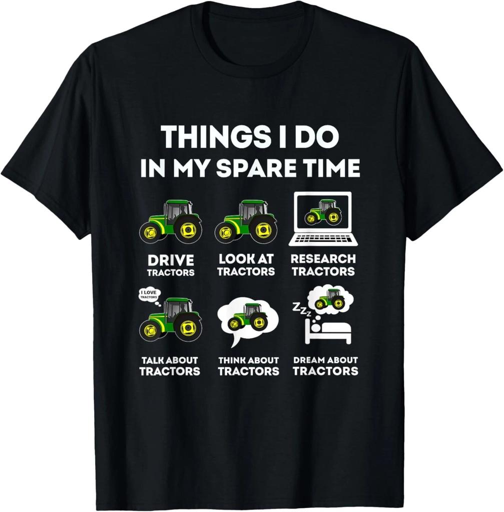 6 Dinge, die ich in meiner Freizeit mache Traktor Lustig Landwirte Lustiges Geschenk Unisex T-Shirt