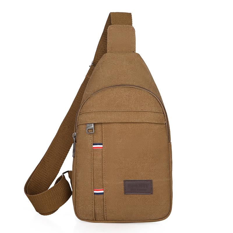 Korean Style Men's Oxford Cloth Crossbody & Waist Bag - Canvas Chest & Shoulder Bag